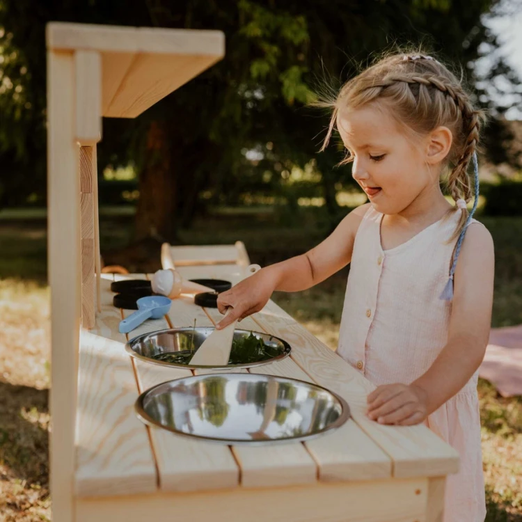 Drewniana kuchnia błotna dla dzieci WOOD FOR KIDS