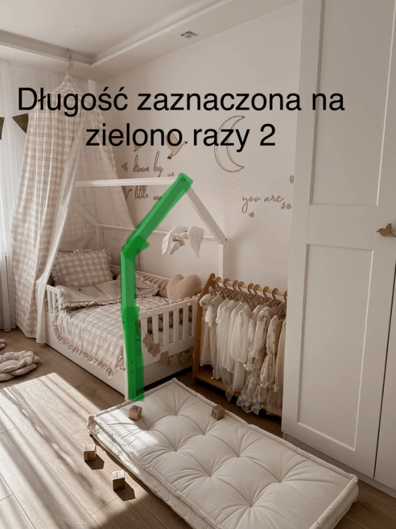 Zasłonki/baldachim do łóżeczka domek z tiulu