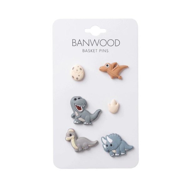Kolorowe piny Banwood do koszyka Pin & Ride dla dzieci