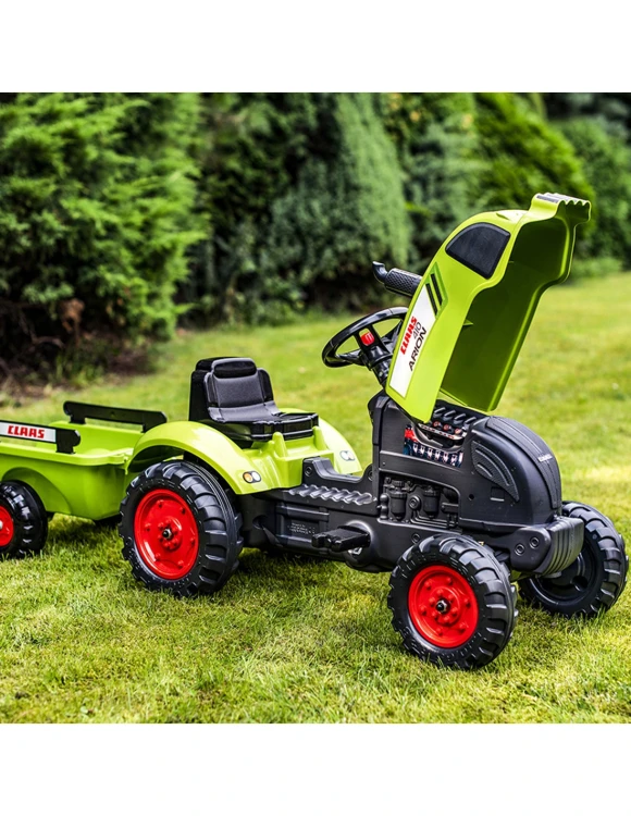 Traktor na pedały Claas Arion 410 Falk z przyczepą dla dzieci