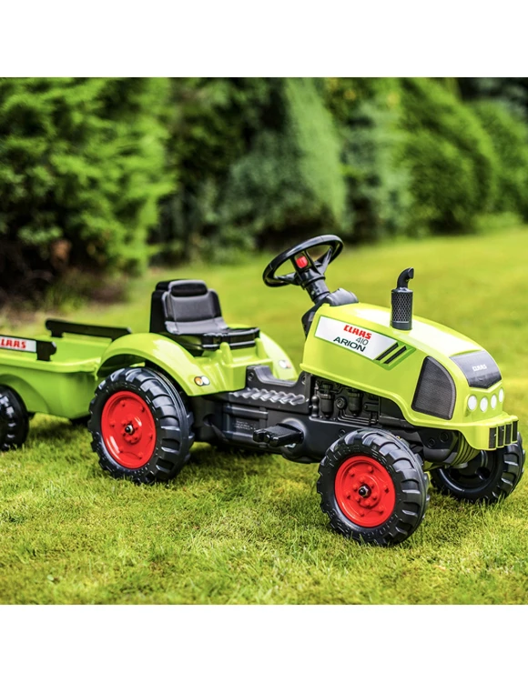 Traktor na pedały Claas Arion 410 Falk z przyczepą dla dzieci