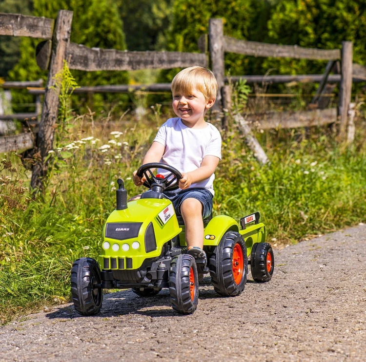Traktor na pedały Claas Arion 410 Falk z przyczepą dla dzieci