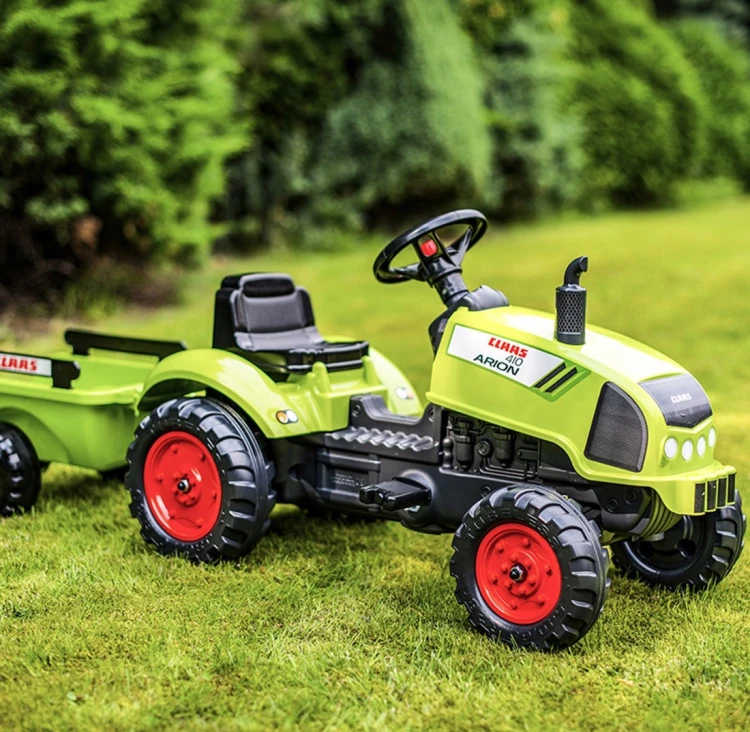 Traktor na pedały Claas Arion 410 Falk z przyczepą dla dzieci