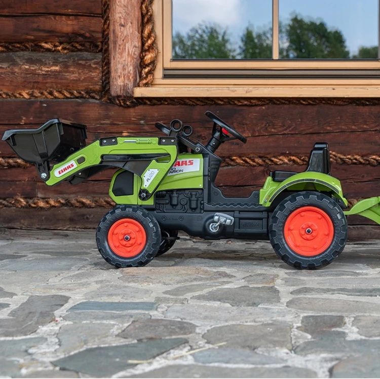 Traktor na pedały Claas Arion 410 Falk z ładowarką i przyczepą