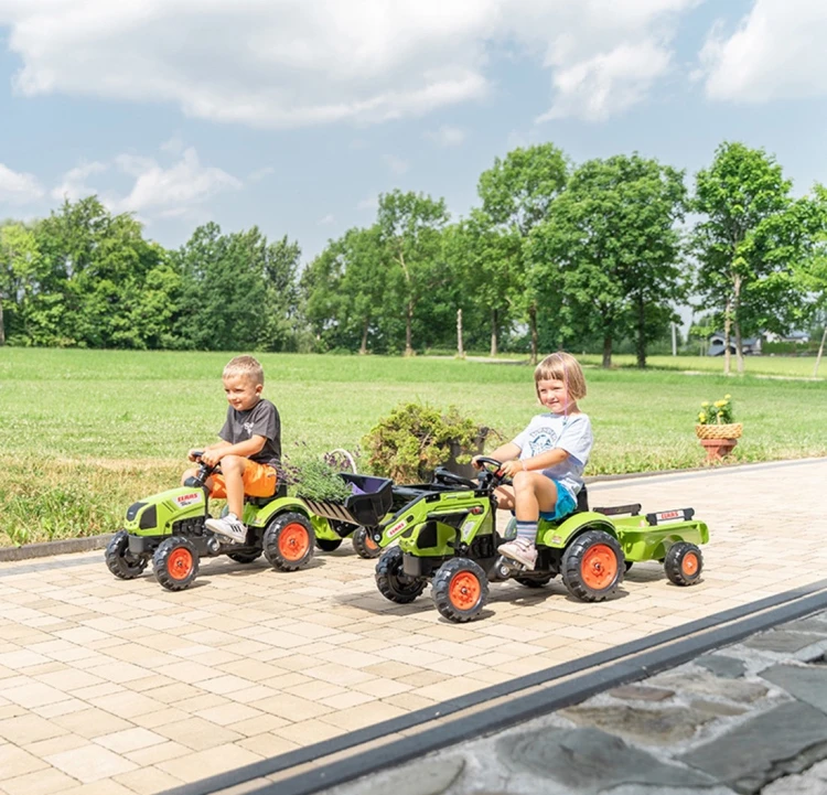 Traktor na pedały Claas Arion 410 Falk z ładowarką i przyczepą