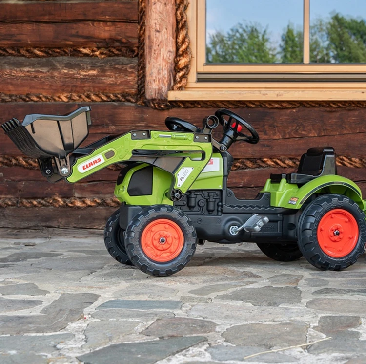 Traktor na pedały Claas Arion 410 Falk z ładowarką i przyczepą