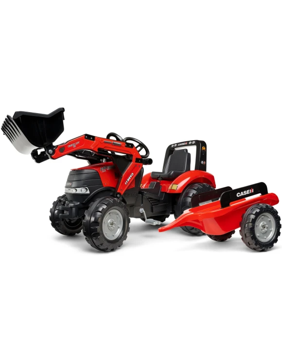 Traktor na pedały Case FALK z przyczepą i ruchomą łyżką