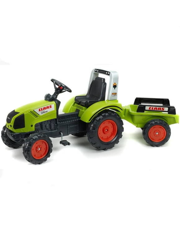 Traktor na pedały Claas FALK z odczepianą przyczepką