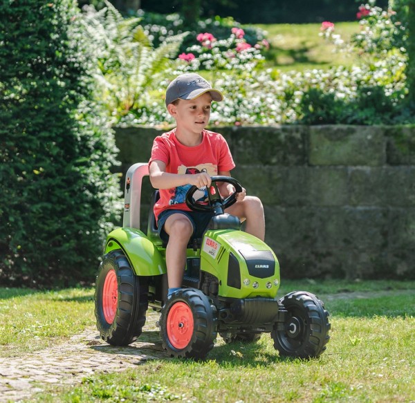 Traktor na pedały Claas FALK z odczepianą przyczepką