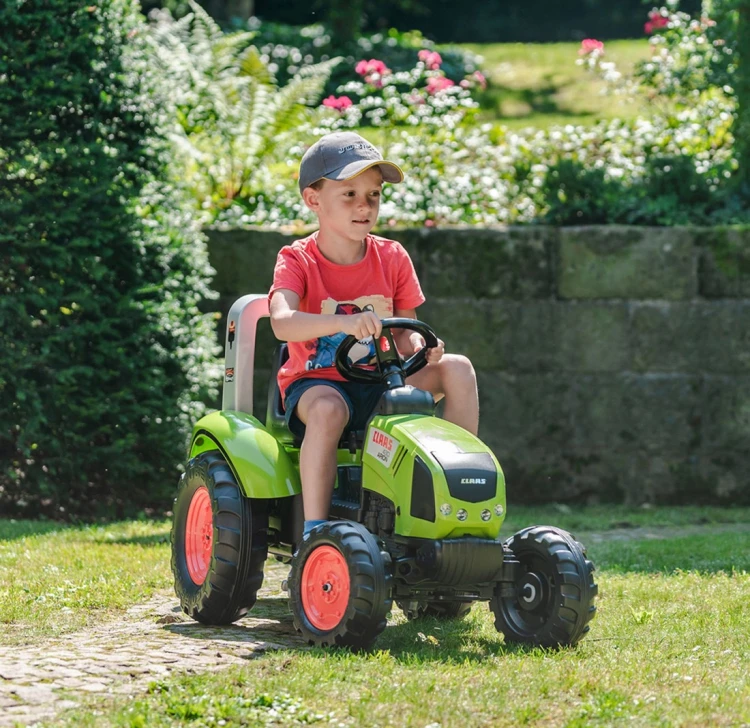 Traktor na pedały Claas FALK z odczepianą przyczepką
