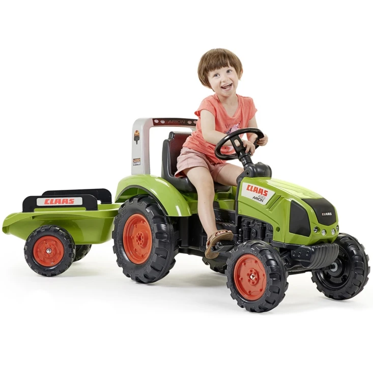 Traktor na pedały Claas FALK z odczepianą przyczepką