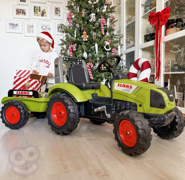 Traktor na pedały Claas FALK z odczepianą przyczepką