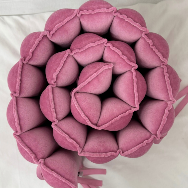 Ochraniacz na łóżeczko Glamur – pink berry welur