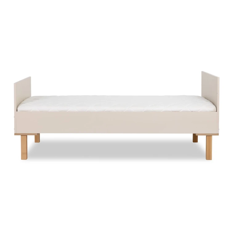 Łóżko 160x80 cm z elementami drewna bukowego