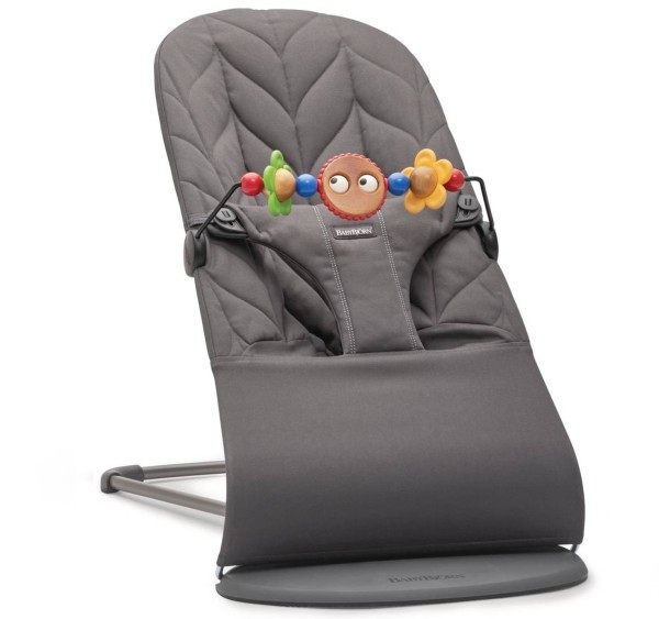 Ergonomiczny leżaczek BabyBjörn Bliss w kolorze antracytowym