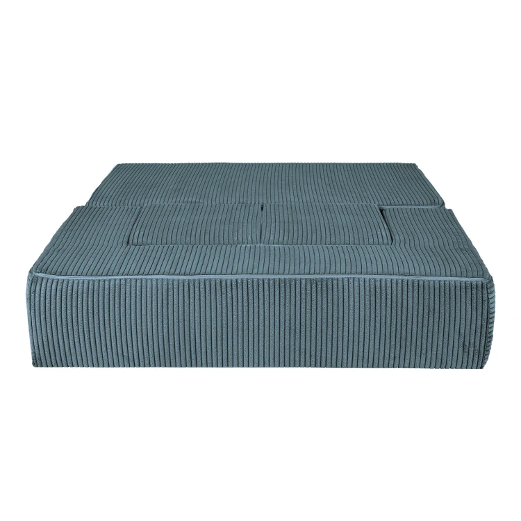 Turkusowa sofa dziecięca z funkcją łóżka
