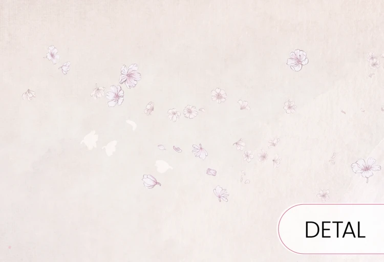 Tapeta BIRDSONG Lavender – fioletowa tapeta do pokoju dziewczynki w kwiaty