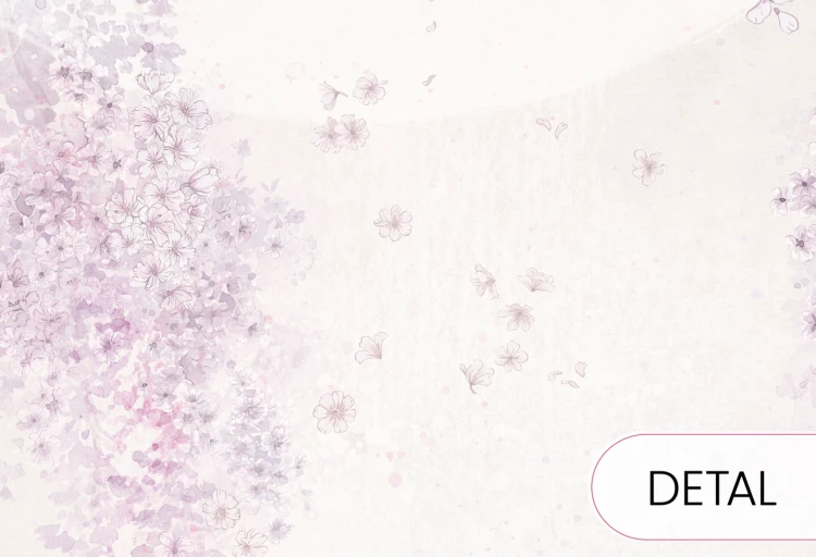 Tapeta BIRDSONG Lavender – fioletowa tapeta do pokoju dziewczynki w kwiaty