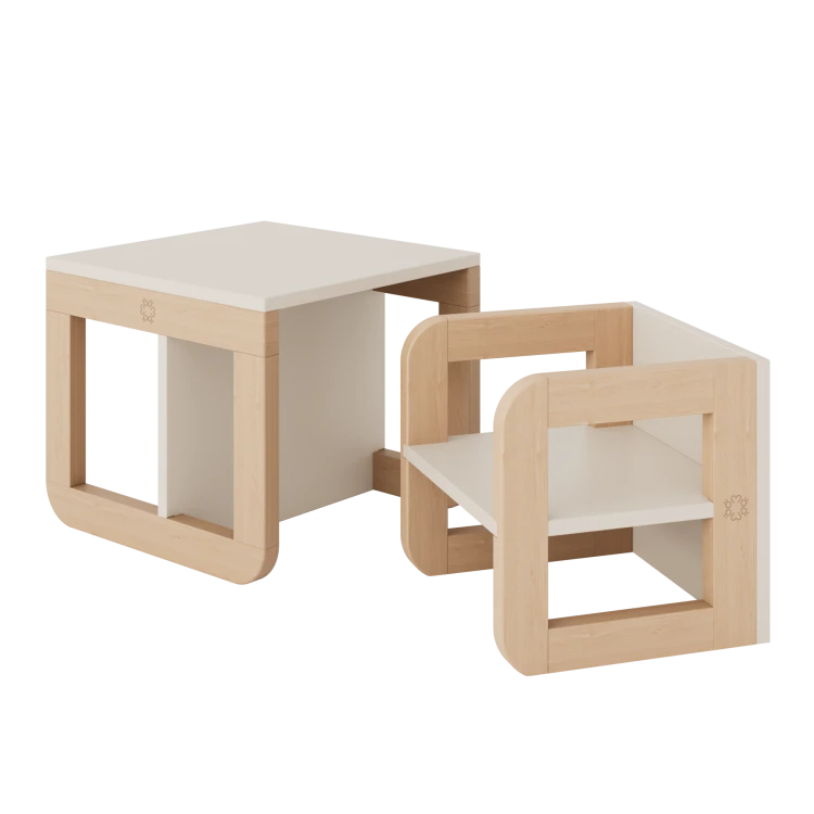 Modułowy mebel dziecięcy Møb 9w1 w kolorze Nordic Sand,