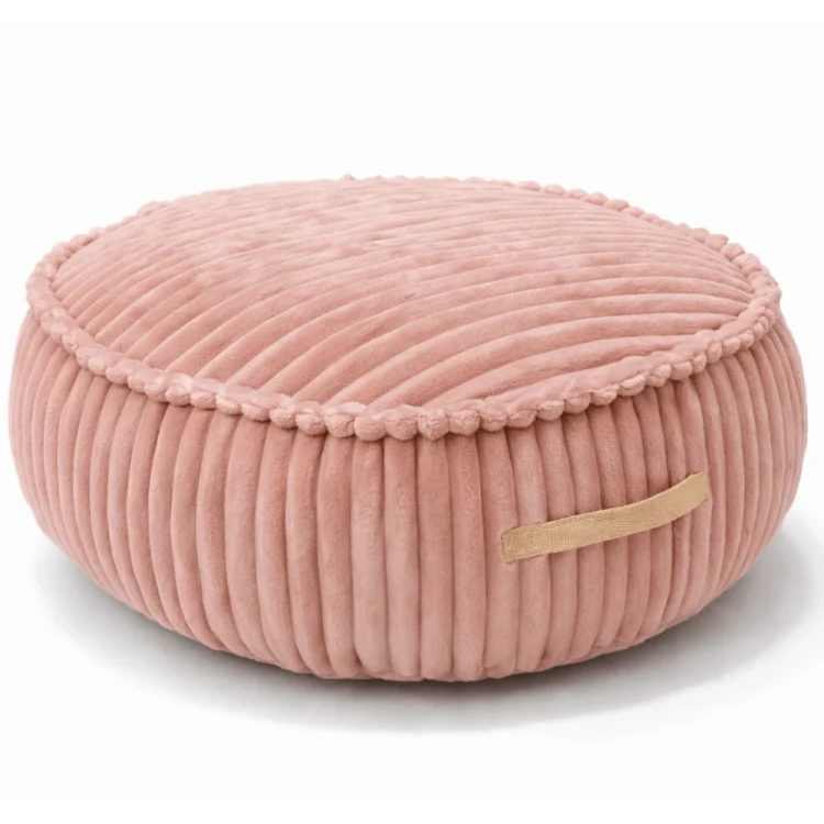 Ruby Chocolate Pink Sztruksowa pufa dla dziewczynki i chłopca do pokoju dziecięcego