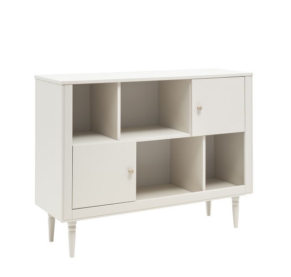 Niski regał dziecięcy Pinio Petite w kolorze szampańskim