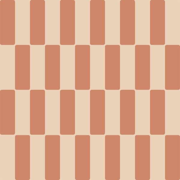 Tapeta Klocki Retro Terakota Dekorillo do pokoju dziecka