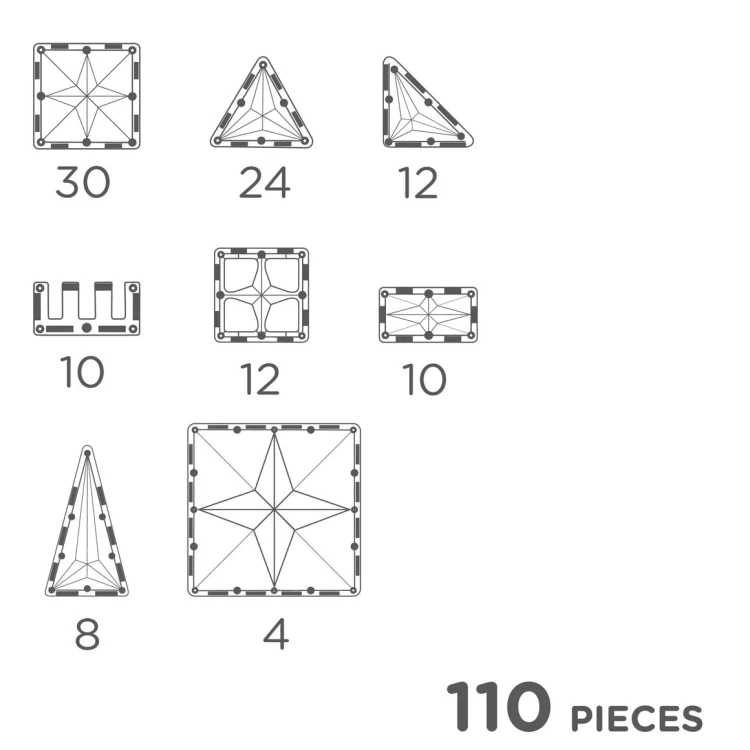 Cleverclixx Inventive Intense – magnetyczne klocki konstrukcyjne 110 elementów