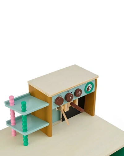 KID'S CONCEPT Drewniana kawiarnia do zabawy – zestaw małego baristy
