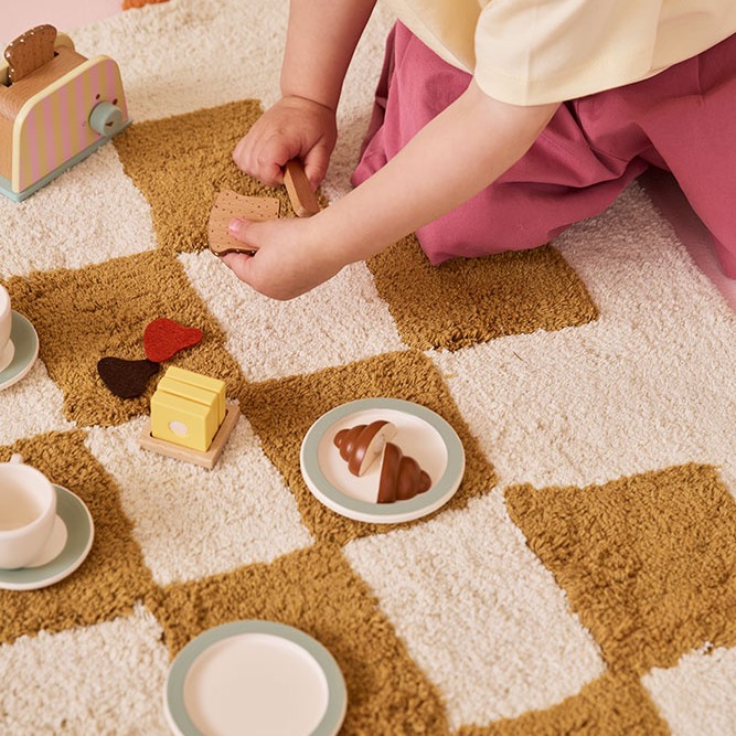 KID'S CONCEPT Drewniany zestaw śniadaniowy z tosterem