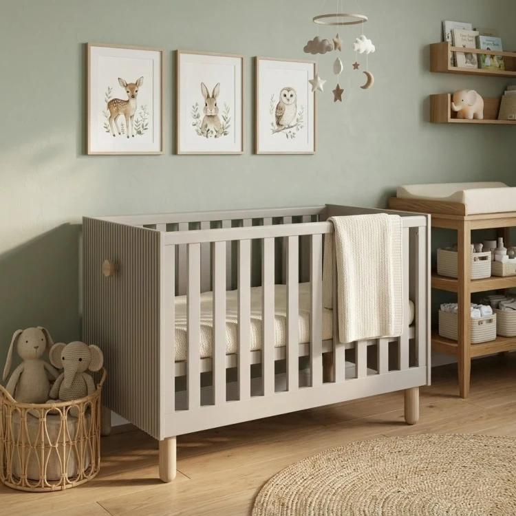 Kaszmirowe łóżeczko LOFT 2w1 120x60 z szufladą barierką i opcją tapczanika