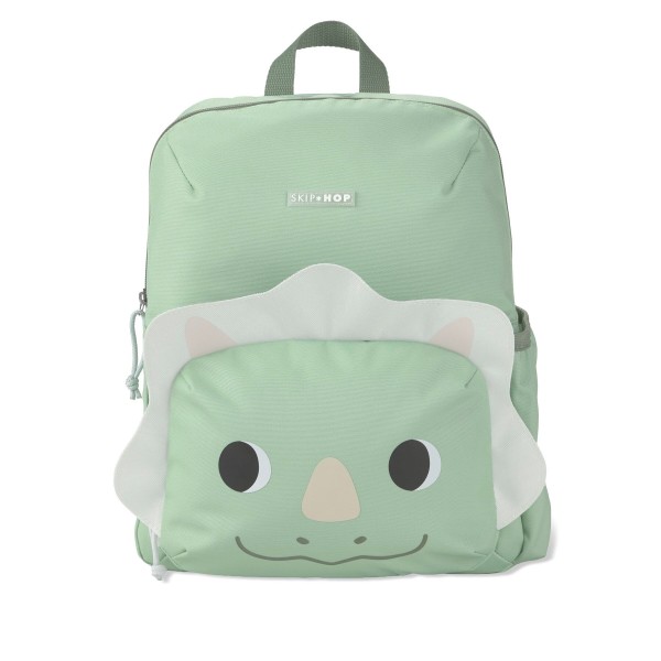 Skip Hop Besties Squad Dinozaur – plecak dla dziecka od 3 lat mieszczący format A4, z regulowanymi szelkami i kieszeniami na bidon, idealny do przedszkola.
