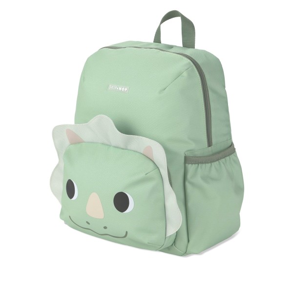 Skip Hop Besties Squad Dinozaur – plecak dla dziecka od 3 lat mieszczący format A4, z regulowanymi szelkami i kieszeniami na bidon, idealny do przedszkola.