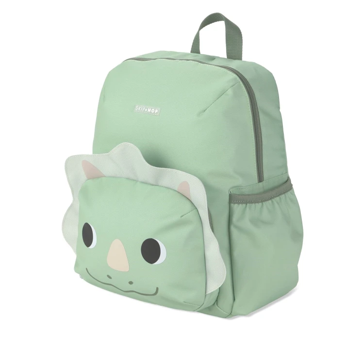 Skip Hop Besties Squad Dinozaur – plecak dla dziecka od 3 lat mieszczący format A4, z regulowanymi szelkami i kieszeniami na bidon, idealny do przedszkola.