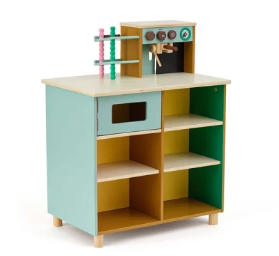 KID'S CONCEPT Drewniana kawiarnia do zabawy – zestaw małego baristy