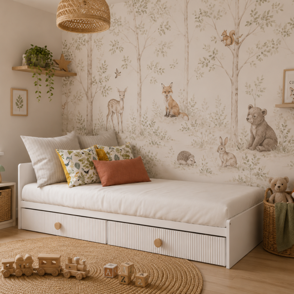 Łóżko Dziecięce LOFT 160x80 200x90 200x120 – Łóżko Młodzieżowe Nowoczesne Białe z szufladami