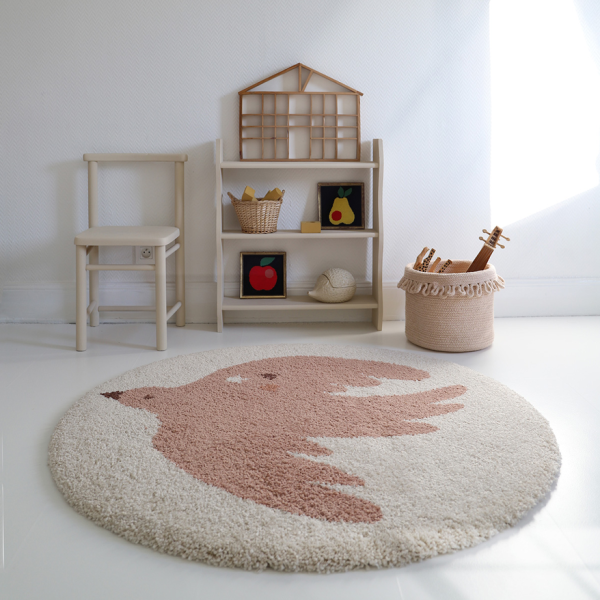 Dywan dziecięcy okrągły BOHEMIAN BIRD CREME 120cm