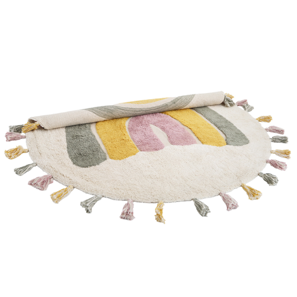 Dywan dziecięcy okrągły z frędzelkami RAINBOW MOSS 110cm