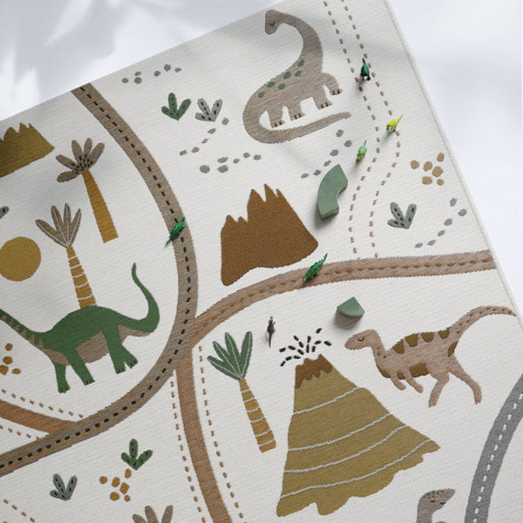 Mata dywanowa do zabawy dla dzieci LITTLE JURASSIC 123x180cm