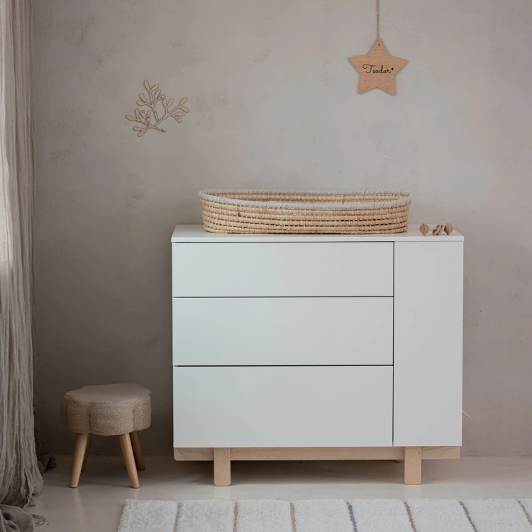 Dziecięca Komoda Basic Złamana Biel