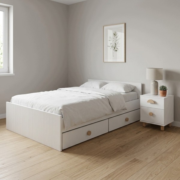 szafka nocna Loft biała