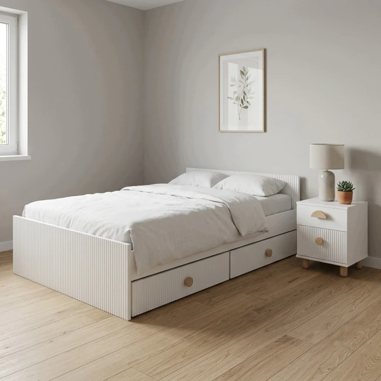 szafka nocna Loft biała