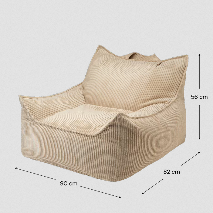 Pufa dla nastolatków Brown Sugar Club Chair - wymiary