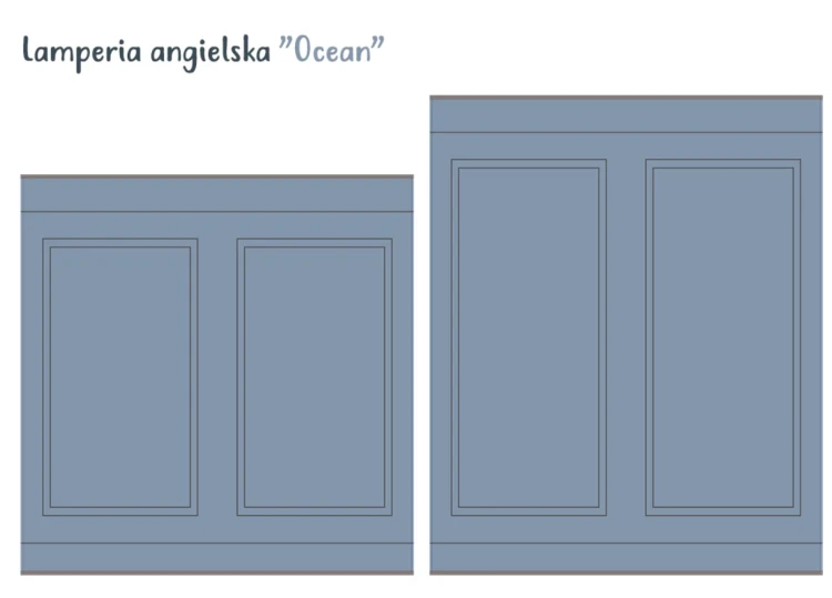 Naklejka Lamperia Angielska – efekt sztukaterii - Ocean