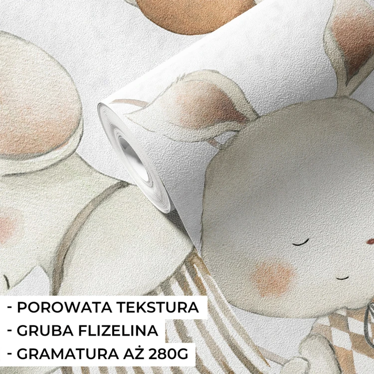Tapeta z motywem cyrku pod gwiazdami do pokoju malucha.