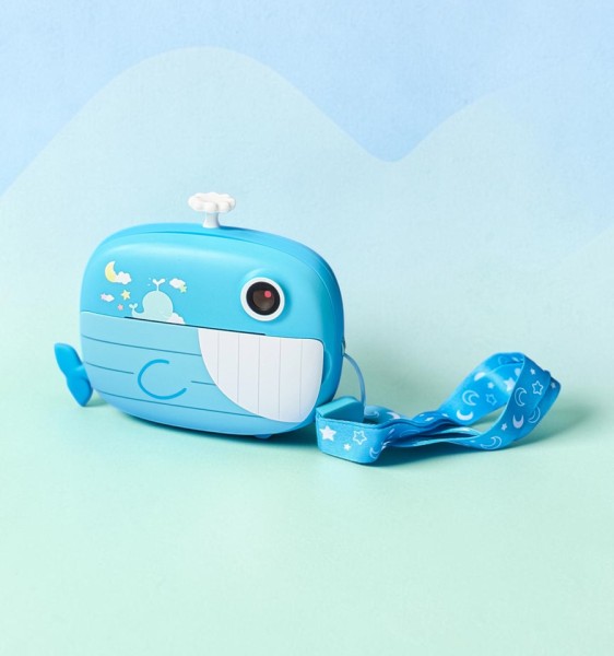 Kiddoboo FotoFun 2 Whale Blue aparat dla dzieci z drukarką