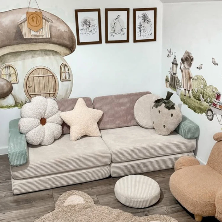 Modułowa sofa do pokoju dziecka plac zabaw Pure CORDUROY Lollipop