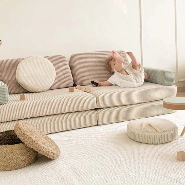 Modułowa sofa do pokoju dziecka plac zabaw Pure CORDUROY Lollipop