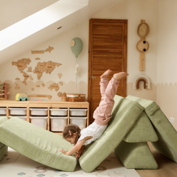 Modułowa sofa do pokoju dziecka plac zabaw Pure CORDUROY Matcha