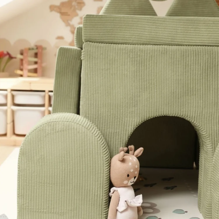 Modułowa sofa do pokoju dziecka plac zabaw Pure CORDUROY Matcha