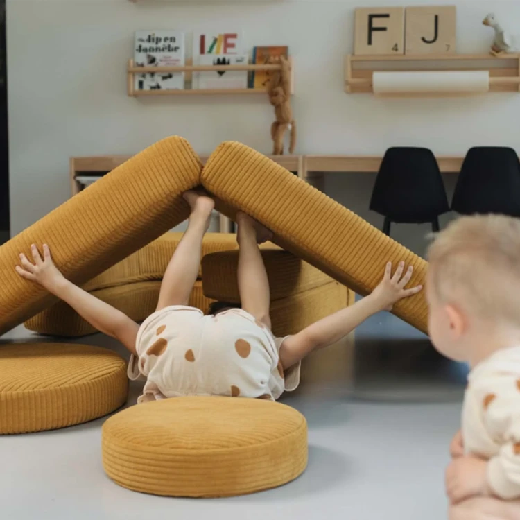 Modułowa sofa do pokoju dziecka plac zabaw Pure CORDUROY Honey